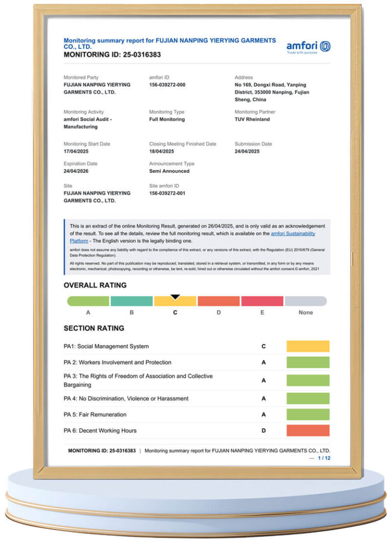 Certificate Bsci Frame